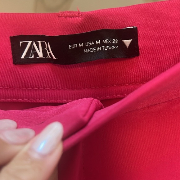 Zara Full Length Pant Fuscia Size M 8345/707 - Picture 3 of 4